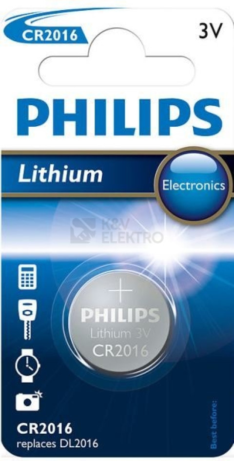 BATERI PHILIPS CR2016/01B | MINI LITHIUM / 1