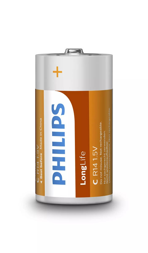 Bateri Philips R14L2B/10 | Long Life C / 2