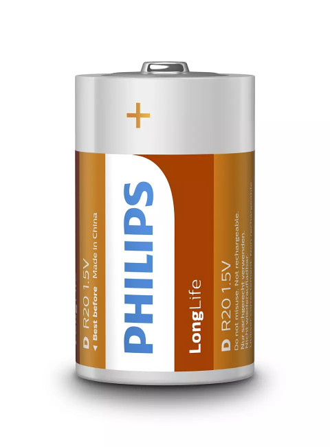 Bateri Philips R20L2B/10 | Long Life D / 2