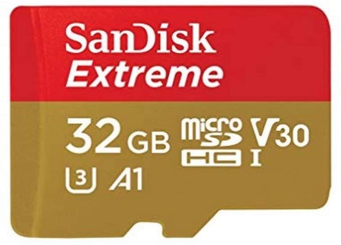 MICRO SD SANDISK EXTREME | 32GB 4K UHS-I CLASS10 100MB/S ME ADATPER SDSQXAF-O32G-GN6MA