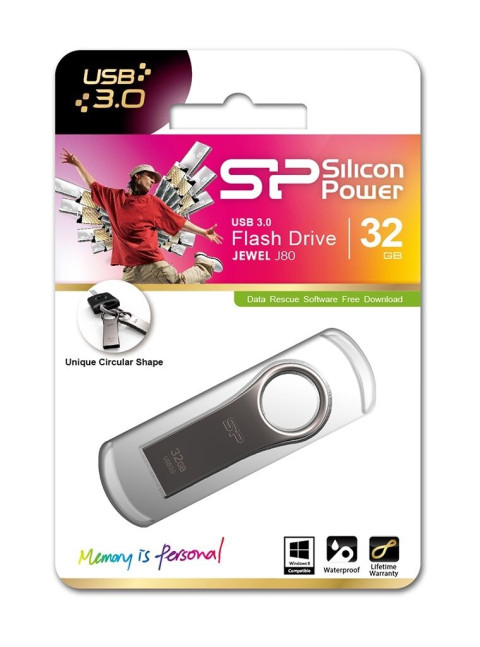 Usb Drive Silicon Power Jewel J80 | 32Gb Usb 3.2 Black
