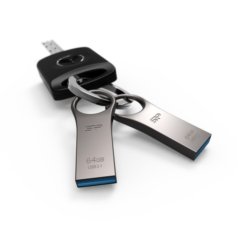 Usb Drive Silicon Power Jewel J80 | 64Gb Usb 3.2 Shock/Waterproof Silver