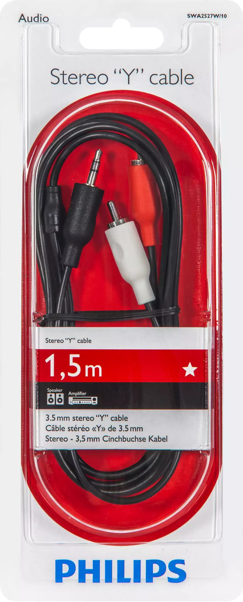 Kabllo Audio Philips Swa2527W/10 | Aux/2Rca 1.5M Black