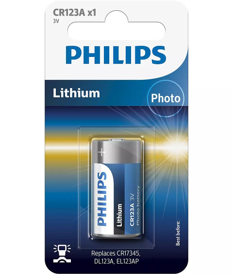 BATERI PHILIPS CR123A/01B | 3V LITHIUM / 1