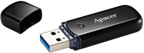 USB DRIVE APACER AH355 | 32GB USB 3.0 BLACK 