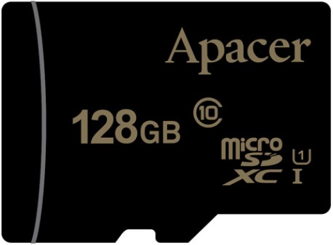 APACER MICRO SDHC 128GB. CLASS10. UHS-I U1. W/ 1 ADAPTER RP 