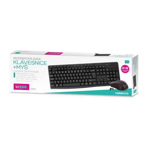 TASTIERE DHE MOUSE OMEGA OKM071BCZ | WIRELESS 1000DPI BLACK