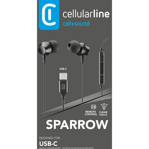 KUFJE CELLULARLINE SPARROW AUSPARROWTYPECK | TYPE-C MIC IN-EAR TE ZEZA