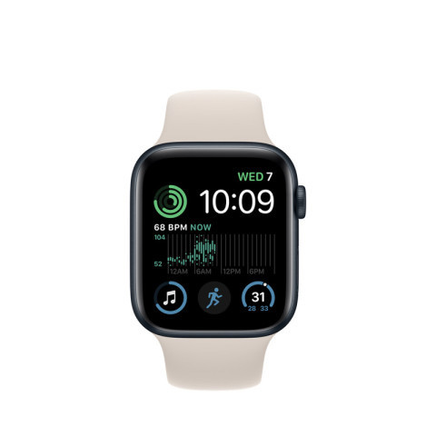 Apple Watch SE2 GPS 40mm Starlight Aluminium Case with Starlight Sport Band - Regular