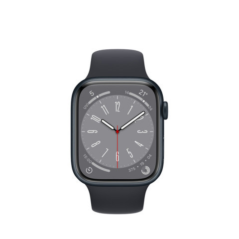 Apple Watch S8 GPS 45mm Midnight Aluminium Case with Midnight Sport Band - Regular