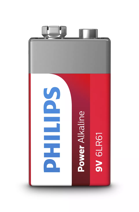 BATERI PHILIPS 6LR61P1B/10 | POWER ALKALINE 9V / 1