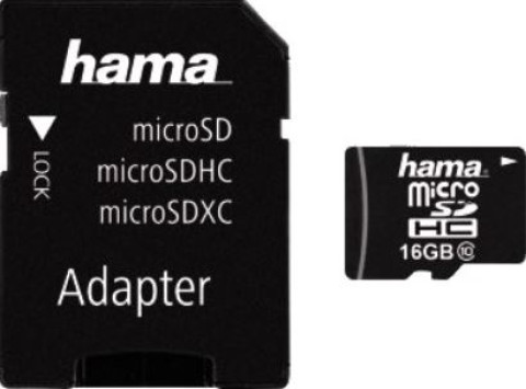 MICRO SD ME ADATPER HAMA 108088 | 16GB SDHC CLASS10