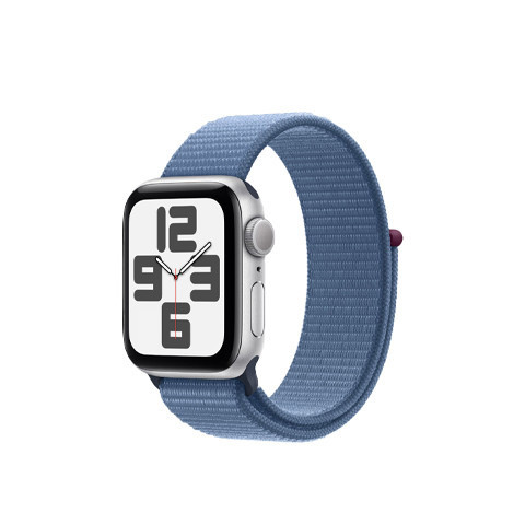 Apple Watch SE3 GPS 40mm Silver Alu Case w Winter Blue Sport Loop