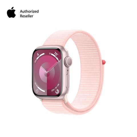 Apple Watch S9 GPS 41mm Pink Alu Case w Light Pink Sport Loop