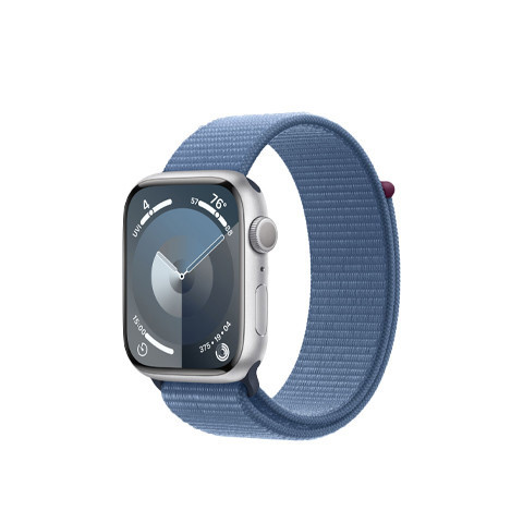 Apple Watch S9 GPS 45mm Silver Alu Case w Winter Blue Sport Loop