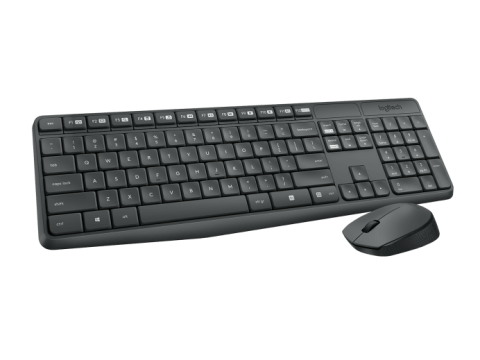 TASTIERE DHE MOUSE LOGITECH MK235 | WIRELESS 1000DPI 3D BLACK 