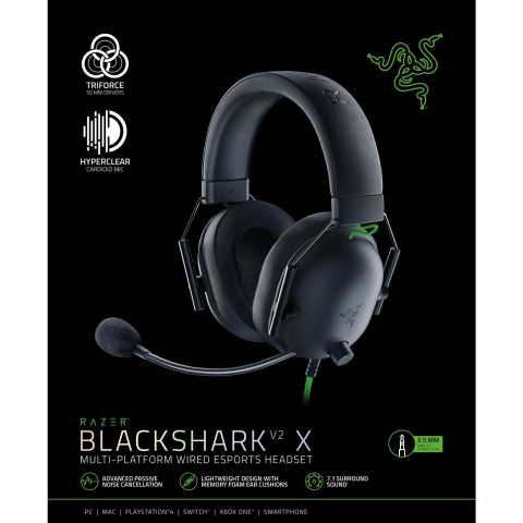 KUFJE GAMING RAZER BLACK SHARK V2 X