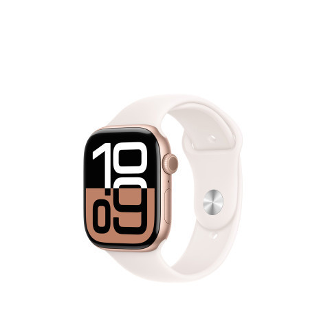 Apple Watch S10 GPS 46mm Rose Gold Alu Case with Light Blush Sport Band - S/M