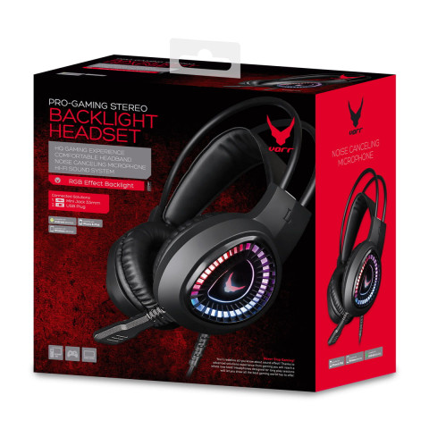 KUFJE GAMING VARR VH8010 | RGB MIC BLACK