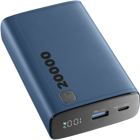 POWER BANK CELLULARLINE ELITE PBDISPL01PD20000B | 20000MAH 20W BLUE