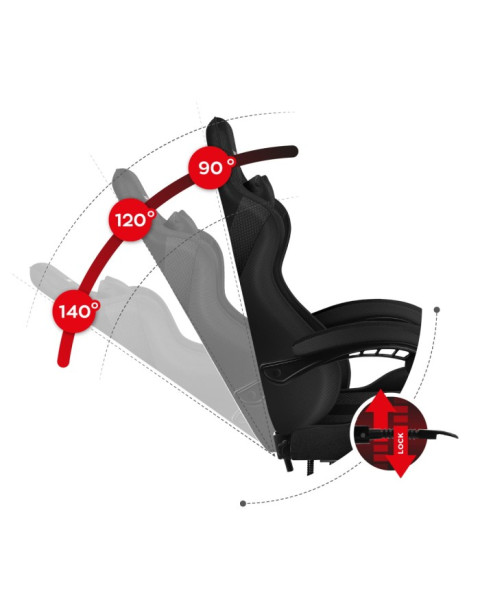 Karrige gaming Huzaro FORCE 4.7, 140kg, 43-53cm, i hirtë 4