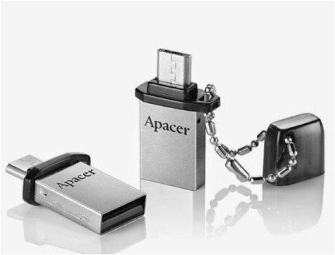 APACER DUAL FLASH DRIVE USB &  MICRO  2.0. 16GB AH175