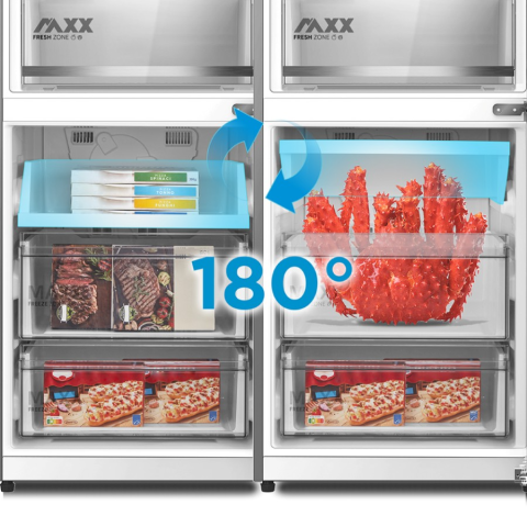 FRIGORIFER I KOMBINUAR MIDEA MDRB600MME46 443L INOX GREY 201CM