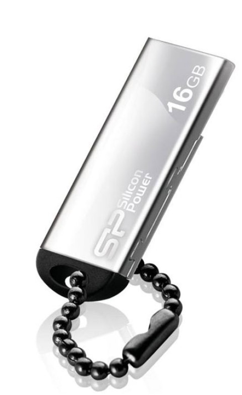 USB DRIVE SILICON POWER TOUCH 830 | 16GB USB 2.0 SHOCK/WATERPROOF SILVER