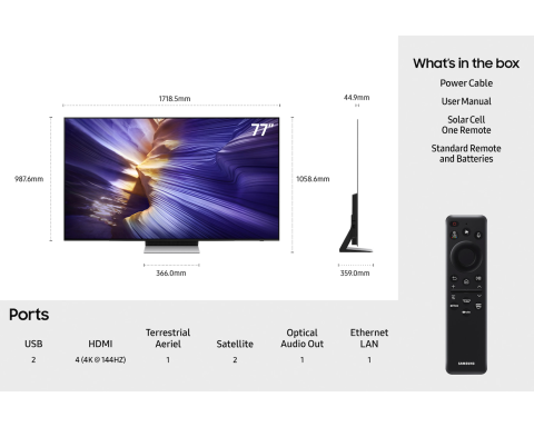 TELEVIZOR SAMSUNG QE77S90FAEXXH | 77" OLED 4K VISION AI TIZEN