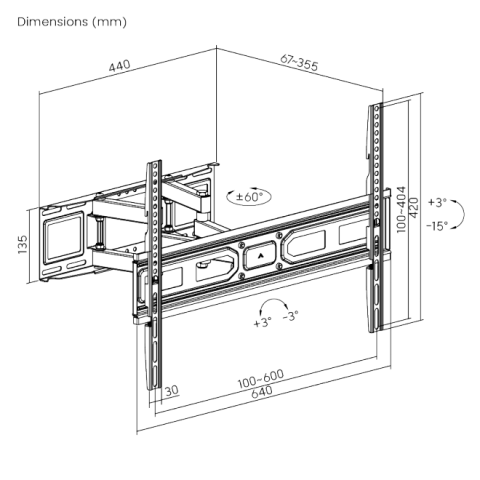 MBAJTESE TV BRATECK LPA78-466 | LEVIZESE 37"-80" 40KG