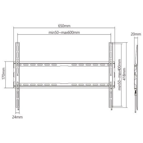 MBAJTESE TV BRATECK KL32-46F | STATIKE 37"-80" 45KG