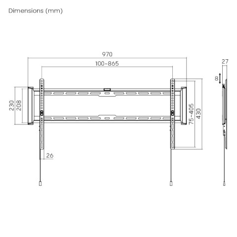 MBAJTESE TV BRATECK LP77-48F | STATIKE 43"-90" 75KG