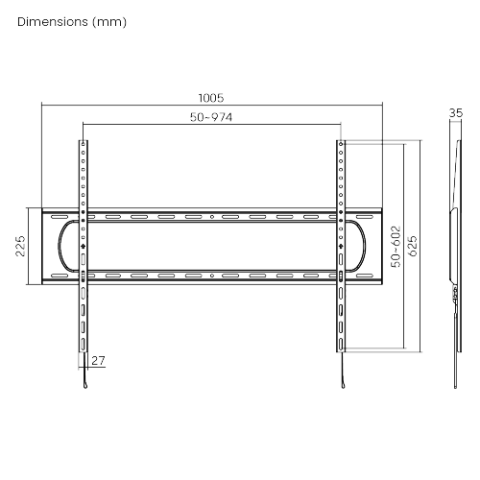 MBAJTESE TV BRATECK LP73-69F | STATIKE 60"-120" 120KG