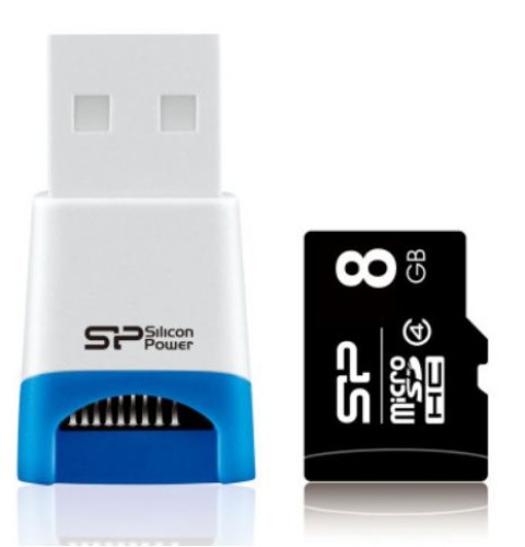 USB READER MICRO SD SILICON POWER STYLISH | 8GB WHITE