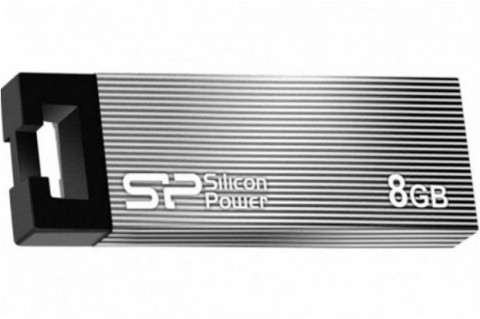 USB DRIVE SILICON POWER TOUCH 835 | 8GB USB 2.0 SHOCK/WATERPROOF IRON GRAY