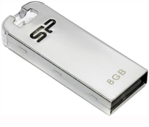 USB DRIVE SILICON POWER TOUCH T03 | 8GB USB 2.0 SHOCK/WATERPROOF SILVER