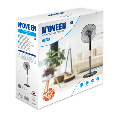 FLLADITESE STAND FAN NOVEEN F450 16" 45W