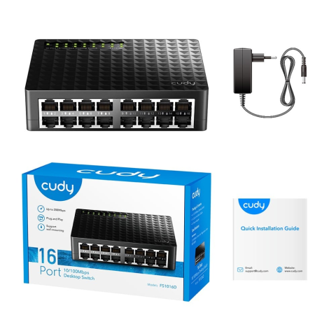 SWITCH CUDY FS1016 | 16 PORT 10/100 MBPS