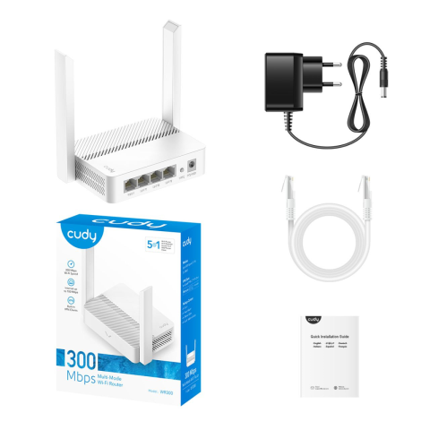 WIRELEES ROUTER CUDY WR300-N300 2 ANTENA 300 MBPS