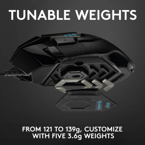 MOUSE GAMING LOGITECH G502 HERO | 11D 16000DPI