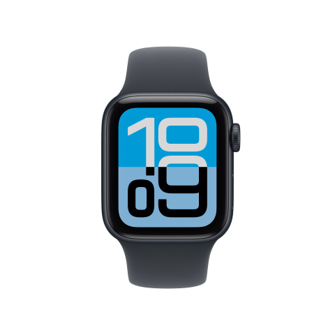 Apple Watch SE 3 GPS 44mm Midnight Aluminium Case with Midnight Sport Band - M/L