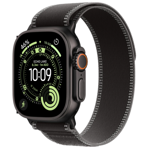 Apple Watch Ultra 3 Cellular 49mm Black Titanium Case with Black