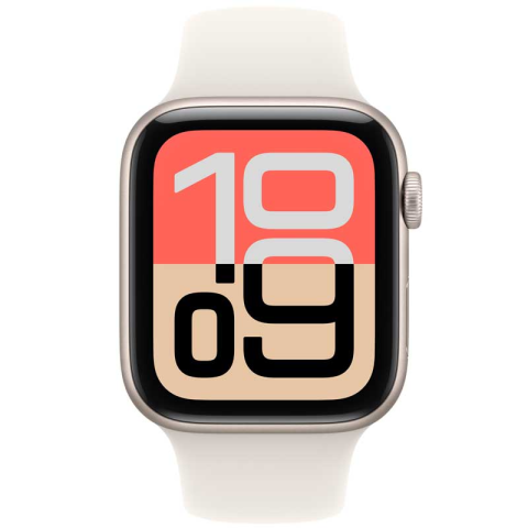 Apple Watch SE 3 GPS 44mm Starlight Aluminium Case with Starlight Sport Band - S/M