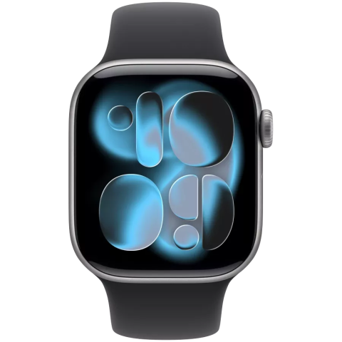 Apple Watch S11 GPS 42mm Space Grey Aluminium Case with Black Sport Band - S/M