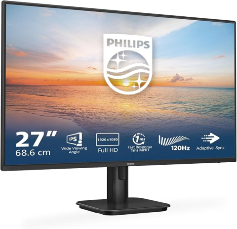 Monitor Philips 1000 Series 27E1N1100A/00, 27" FHD, LCD, 100Hz, i zi