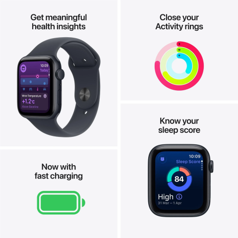 Apple Watch SE 3 GPS 40mm Starlight Aluminium Case with Starlight Sport Band - S/M