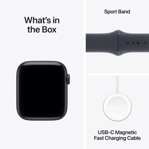 Apple Watch SE 3 GPS 44mm Midnight Aluminium Case with Midnight Sport Band - M/L