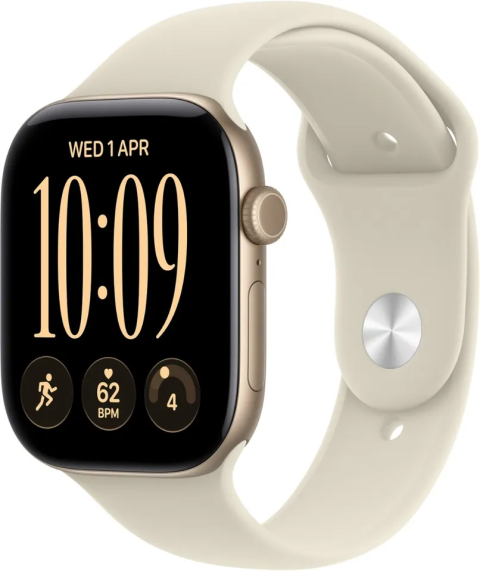 Apple Watch S12 GPS 42mm Light Gold Aluminium Case with Sand Sport Band - S/M