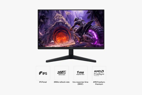 MONITOR SAMSUNG ODYSSEY G3 24" | FHD | IPS | 200HZ | 1MS | HDMI/DP | BLACK 3