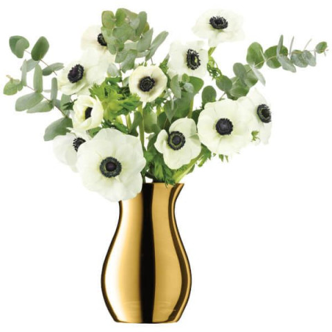 VAZO FLOWER METALLIC POSY VASE H18 GOLD